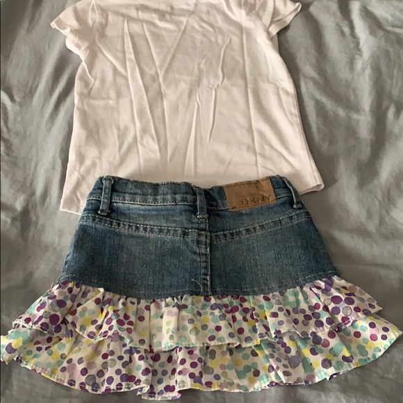 Girls DKNY denim skirt set, size 4/5 - Picture 6 of 6